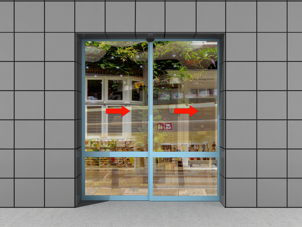 Bir tomonlama telescopik eshik (chapga ochilish)